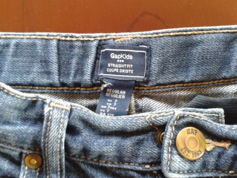 GAPの子供用ジーンズ７ドル